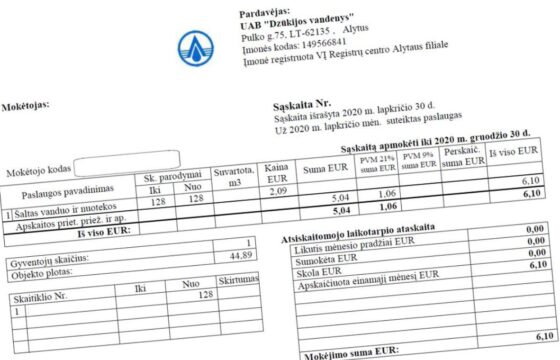 Sąskaitas gaukite elektroniniu paštu